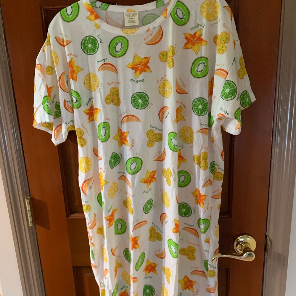 3 piece night shirt, slippers and scrunchies set